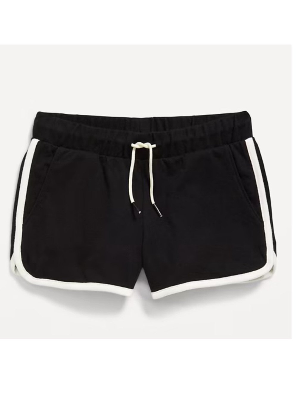 Old Navy Girls Black Dolphin Shorts Size 8 M White Trim